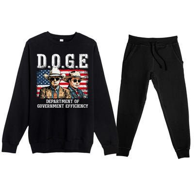 Department Of Government Efficiency Doge Trump Premium Crewneck Sweatsuit Set