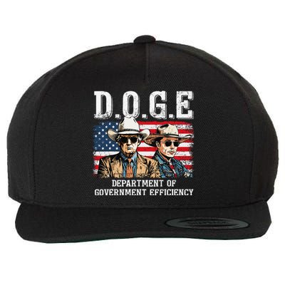 Department Of Government Efficiency Doge Trump Wool Snapback Cap