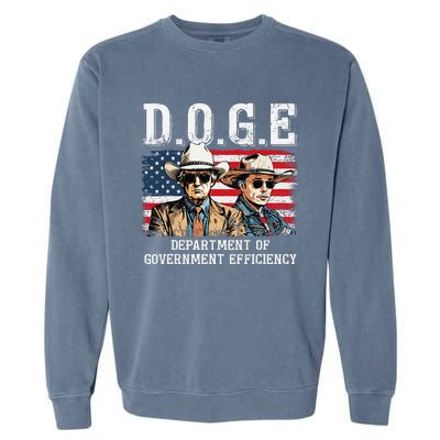 Department Of Government Efficiency Doge Trump Garment-Dyed Sweatshirt