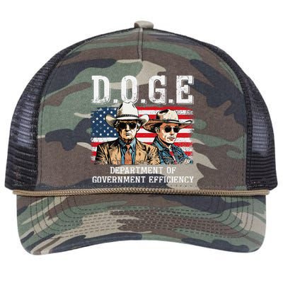 Department Of Government Efficiency Doge Trump Retro Rope Trucker Hat Cap