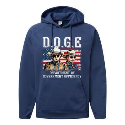 Department Of Government Efficiency Doge Trump Performance Fleece Hoodie