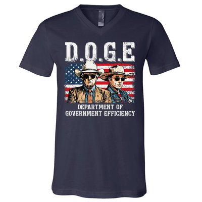 Department Of Government Efficiency Doge Trump V-Neck T-Shirt