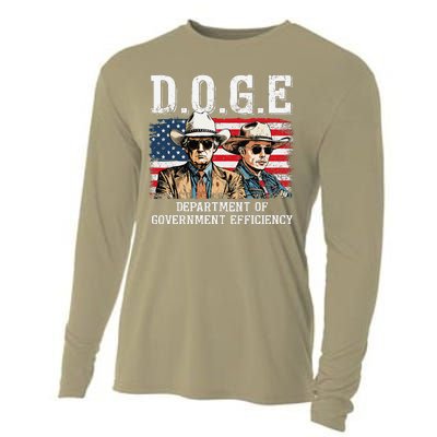 Department Of Government Efficiency Doge Trump Cooling Performance Long Sleeve Crew