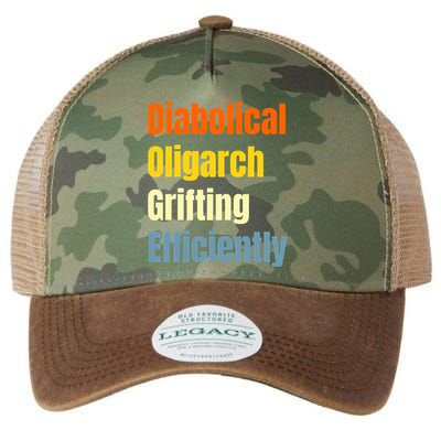 Diabolical Oligarch Grifting Efficiently Doge Legacy Tie Dye Trucker Hat