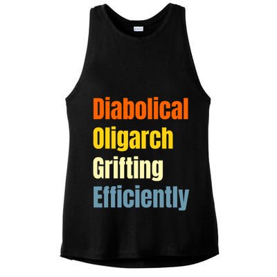 Diabolical Oligarch Grifting Efficiently Doge Ladies PosiCharge Tri-Blend Wicking Tank