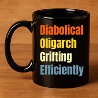 Diabolical Oligarch Grifting Efficiently Doge 11oz C Handle Ceramic Mug