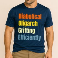 Diabolical Oligarch Grifting Efficiently Doge Cooling Performance Crew T-Shirt