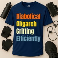Diabolical Oligarch Grifting Efficiently Doge Cooling Performance Crew T-Shirt