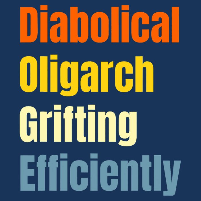 Diabolical Oligarch Grifting Efficiently Doge Apron