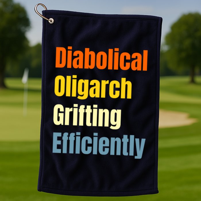 Diabolical Oligarch Grifting Efficiently Doge Golf Towel