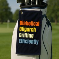 Diabolical Oligarch Grifting Efficiently Doge Golf Towel