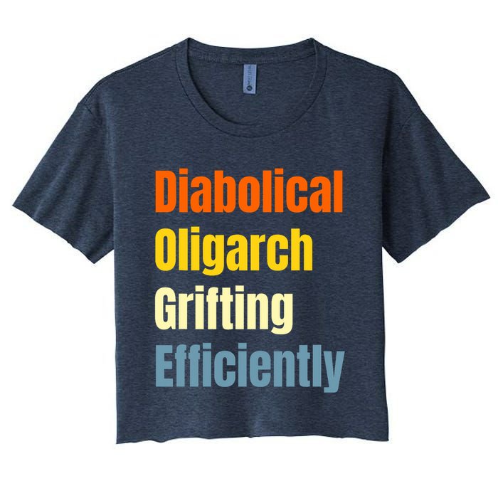 Diabolical Oligarch Grifting Efficiently Doge Women's Crop Top Tee