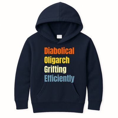 Diabolical Oligarch Grifting Efficiently Doge Kids Hoodie