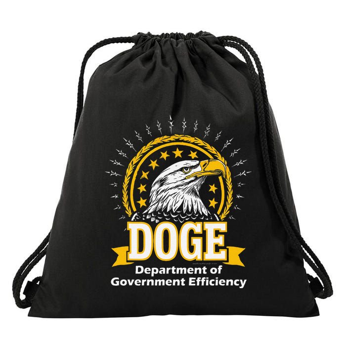 Department Of Government Efficiency Funny Trump 2024 Doge Drawstring Bag