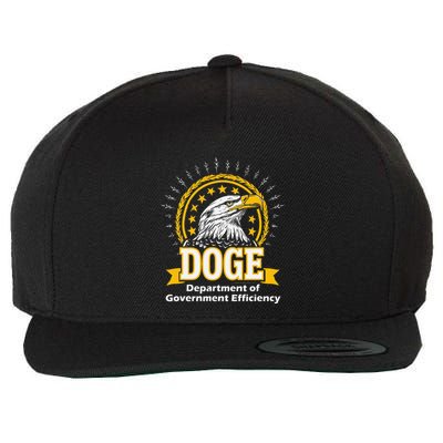 Department Of Government Efficiency Funny Trump 2024 Doge Wool Snapback Cap