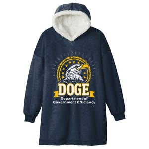 Department Of Government Efficiency Funny Trump 2024 Doge Hooded Wearable Blanket