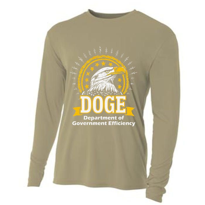 Department Of Government Efficiency Funny Trump 2024 Doge Cooling Performance Long Sleeve Crew