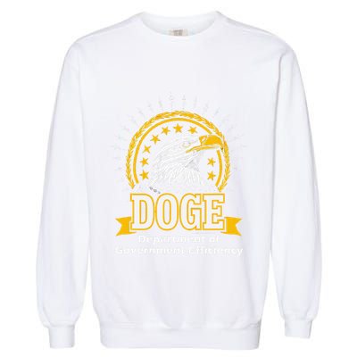 Department Of Government Efficiency Funny Trump 2024 Doge Garment-Dyed Sweatshirt