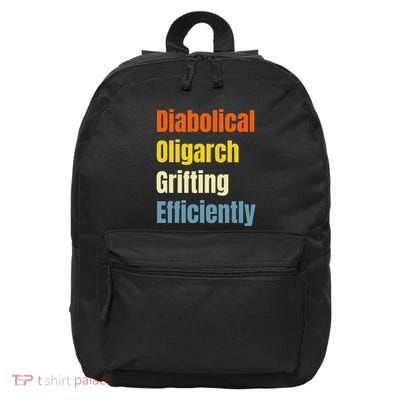 Diabolical Oligarch Grifting Efficiently Doge 16 in Basic Backpack