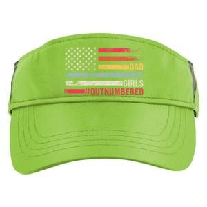 Dad Of Girls Outnumbered Father Cute Gift Adult Drive Performance Visor