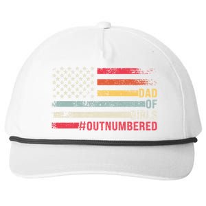 Dad Of Girls Outnumbered Father Cute Gift Snapback Five-Panel Rope Hat