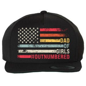 Dad Of Girls Outnumbered Father Cute Gift Wool Snapback Cap