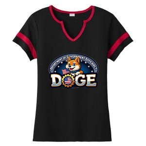 Department Of Government Efficiency D.O.G.E | Elon Ladies Halftime Notch Neck Tee