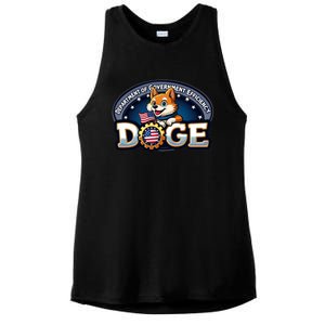 Department Of Government Efficiency D.O.G.E | Elon Ladies PosiCharge Tri-Blend Wicking Tank