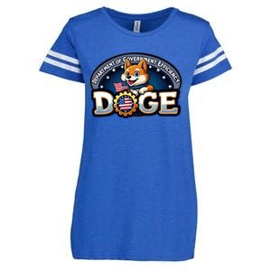 Department Of Government Efficiency D.O.G.E | Elon Enza Ladies Jersey Football T-Shirt