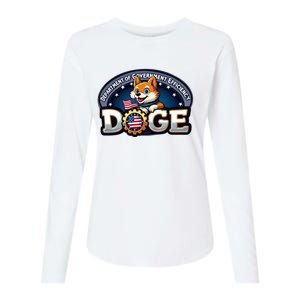 Department Of Government Efficiency D.O.G.E | Elon Womens Cotton Relaxed Long Sleeve T-Shirt