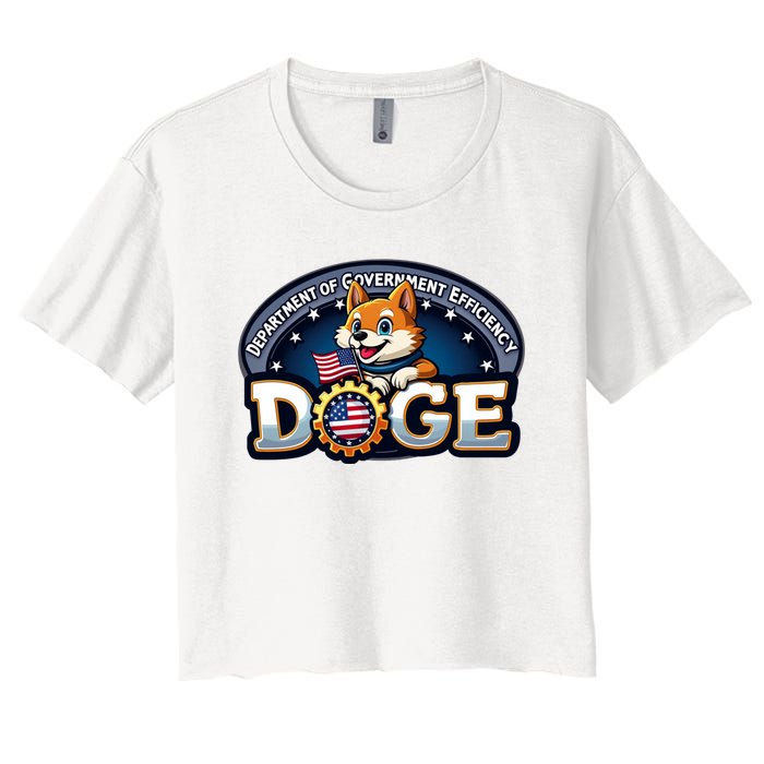 Department Of Government Efficiency D.O.G.E | Elon Women's Crop Top Tee