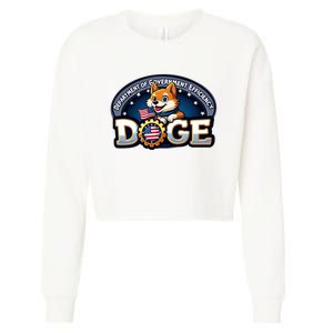 Department Of Government Efficiency D.O.G.E | Elon Cropped Pullover Crew