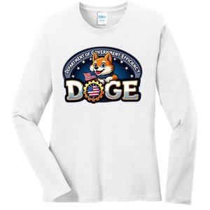 Department Of Government Efficiency D.O.G.E | Elon Ladies Long Sleeve Shirt