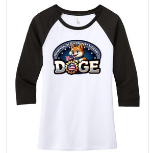 Department Of Government Efficiency D.O.G.E | Elon Women's Tri-Blend 3/4-Sleeve Raglan Shirt