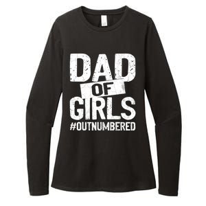 Dad Of Girls Outnumbered Funny Girl Dad Womens CVC Long Sleeve Shirt