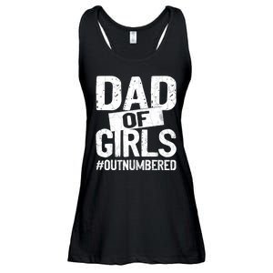 Dad Of Girls Outnumbered Funny Girl Dad Ladies Essential Flowy Tank