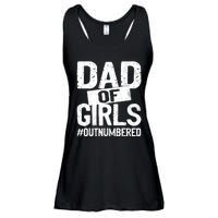 Dad Of Girls Outnumbered Funny Girl Dad Ladies Essential Flowy Tank