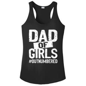 Dad Of Girls Outnumbered Funny Girl Dad Ladies PosiCharge Competitor Racerback Tank