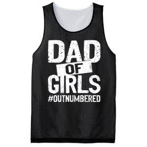 Dad Of Girls Outnumbered Funny Girl Dad Mesh Reversible Basketball Jersey Tank