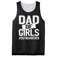 Dad Of Girls Outnumbered Funny Girl Dad Mesh Reversible Basketball Jersey Tank