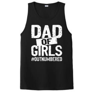 Dad Of Girls Outnumbered Funny Girl Dad PosiCharge Competitor Tank