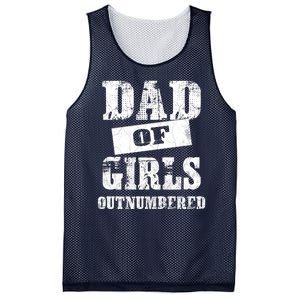 Dad Of Girls Outnumbered Humor Graphic Novelty Sarcasm Funny Mesh Reversible Basketball Jersey Tank