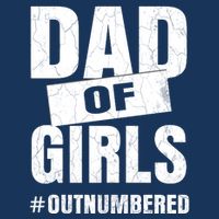 Dad Of Girls Outnumbered Funny Girl Dad 7 Panel Mesh Trucker Snapback Hat