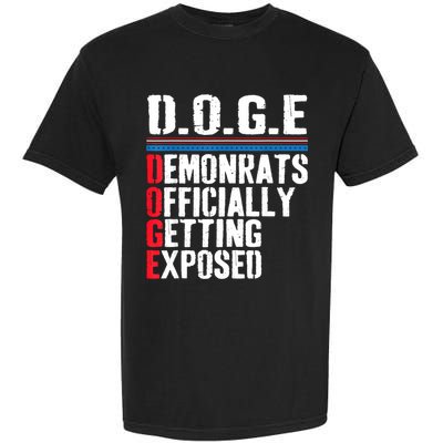 Democrat Officially Getting Exposed Trump 2025 Garment-Dyed Heavyweight T-Shirt