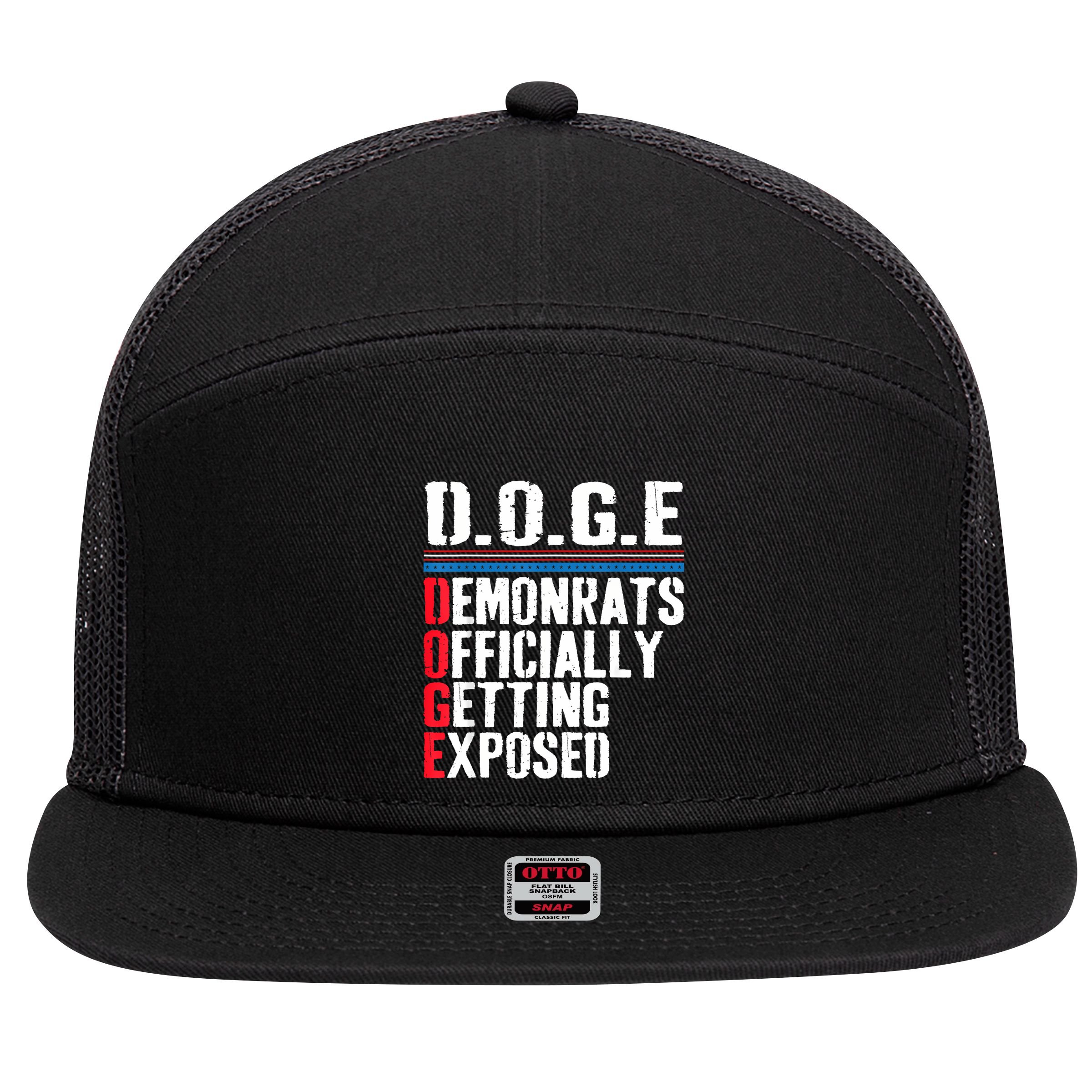 Democrat Officially Getting Exposed Trump 2025 7 Panel Mesh Trucker Snapback Hat