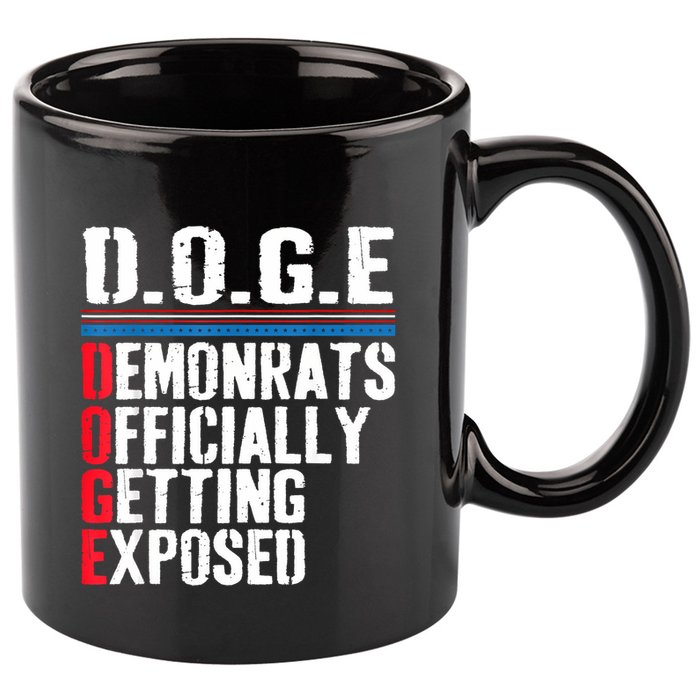 Democrat Officially Getting Exposed Trump 2025 11oz C Handle Ceramic Mug