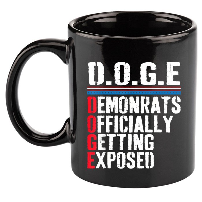 Democrat Officially Getting Exposed Trump 2025 11oz C Handle Ceramic Mug
