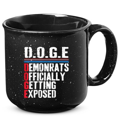 Democrat Officially Getting Exposed Trump 2025 15oz Campfire Ceramic Mug