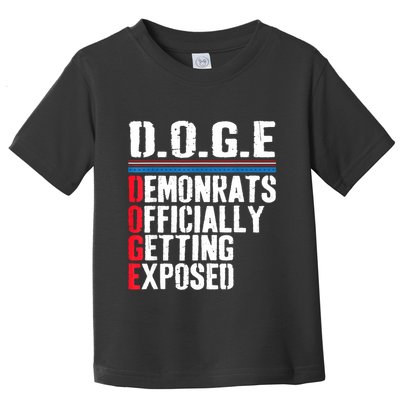 Democrat Officially Getting Exposed Trump 2025 Toddler T-Shirt