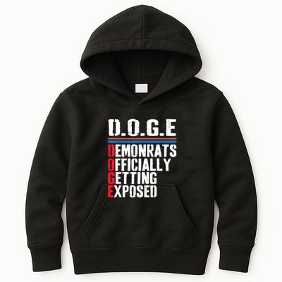 Democrat Officially Getting Exposed Trump 2025 Kids Hoodie